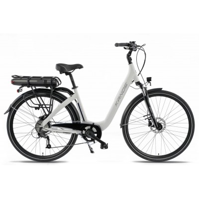 Elektrobicykel 28" KANDS LA RIVA E-Bike CTB Altus 8S 2xHT Hydr. AM 250W 36V Digitálna 18" Biela Matná + AKU. LG 10,4Ah